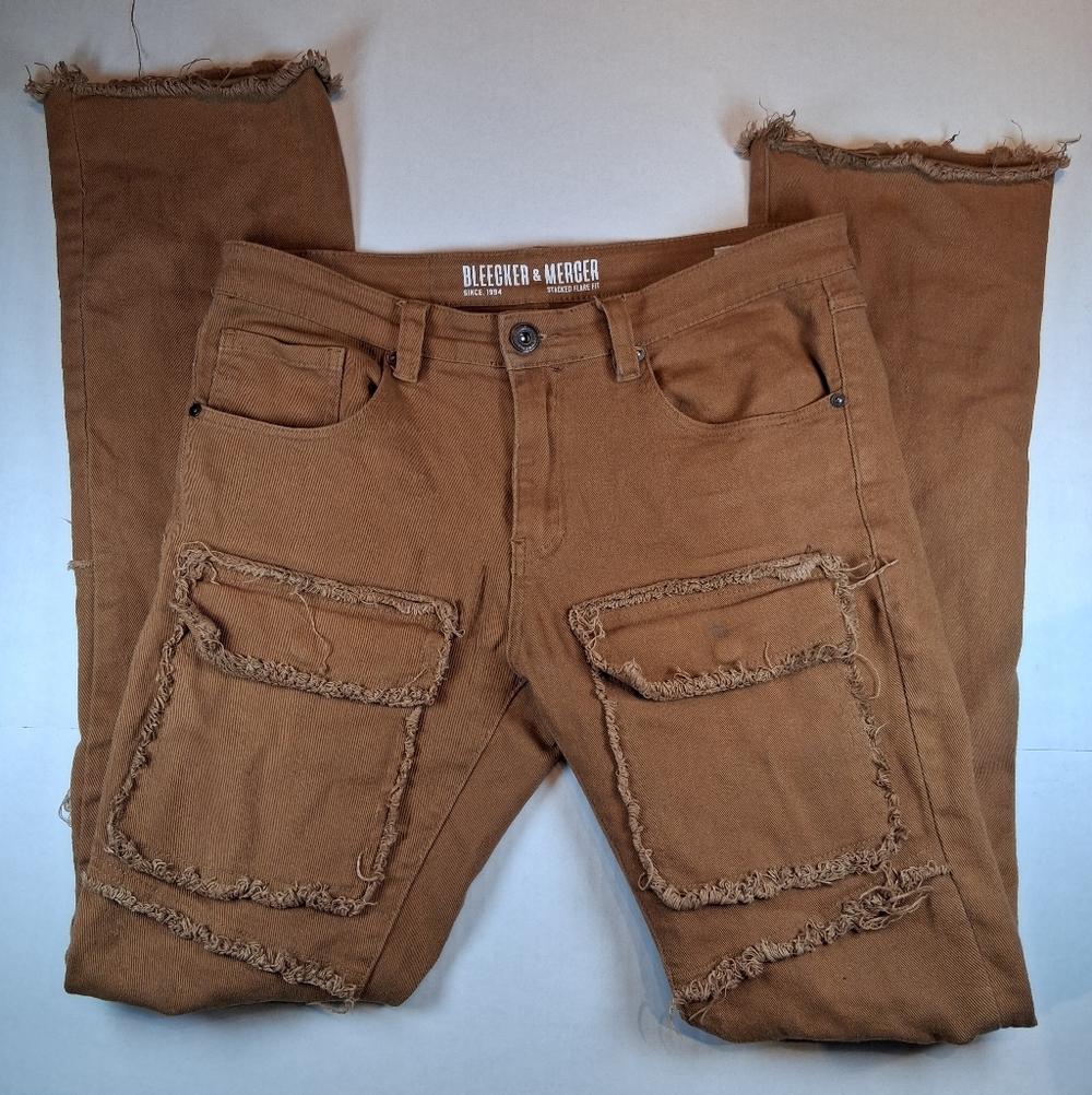 Bleecker & Mercer Stacked Flare Fit Jeans Size 32x36 Men